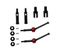 TTETTZ Ensemble Complet D'essieux de Mise à Niveau pour Voiture RC avec Accouplement Hexagonal En Aluminium et Coupelle Différentielle pour Véhicules RC
