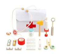 TTETTZ Ensemble de Docteur En Bois pour Enfants, Jouet de Jeu de Rôle éducatif, Cadeau