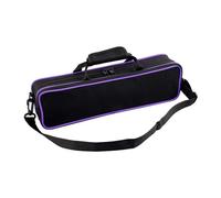 TTETTZ Étui à Flûte Portable Multifonction avec Double Compartiment et Bandeoulière Sac de Transport Résistant à L'Eau pour Flûte 16 Trous Protection, Violet