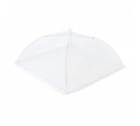 TTETTZ Filet Protecteur Alimentaire Mesh Rectangulaire Pliable Couvre-plat Respirant Barrière Hygiénique Adapté à Restauration Repas Collectif Buffet, Dentelle Blanche, 17 Pouces Environ 43 43cm