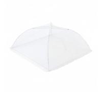 TTETTZ Filet Protecteur Alimentaire Mesh Rectangulaire Pliable Couvre-plat Respirant Barrière Hygiénique Adapté à Restauration Repas Collectif Buffet, Dentelle Blanche, 14 Pouces Environ 38 38cm