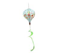 TTETTZ Globe Décoratif Suspendu Rotatif pour Jardin, Moulin à Vent Décoratif, Ornement Tournant pour Pelouse et Terrasse, Montage Rapide et Facile, Fleurs Bleues