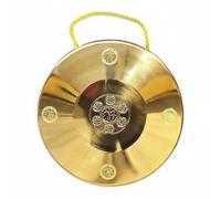 TTETTZ Gong Table Tradition Alliage Instrument Percussion Objet Décoratif Sculpture Méditation Harmonie Sonore Convient Usage Bureau Salon Pratique Méditative, Alliage De Cuivre 22CM