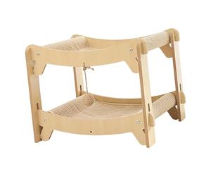 TTETTZ Griffoir, Coussin pour, Panier pour, Mobilier pour, Coussin pour en Bois, Conçu comme Un Refuge Confortable et Un Espace de Jeu Po, Double Niveau