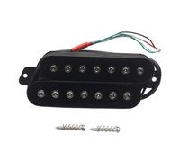 TTETTZ Guitare Pickup 7 Cordes Humbucker Basse Double Accessoire Électronique PP Pré-câblé Fonction Coil Split Convient à la Modification, Noir Argent 52 Mm