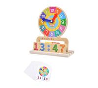 TTETTZ Horloge éducative Montessori pour Enfants, Horloge D'enseignement Analogique Boulier pour Les Tout-petits de 3, 4 et 5 Ans