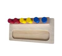 TTETTZ Jouet à Chevilles En Bois pour Tout-petits, Développement Des Compétences, Apprentissage à Domicile, Base et Cylindres Colorés