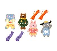 TTETTZ Jouet de Filetage de Laçage En Bois, Jouet éducatif, Thème Animal, Jouet de Voyage, Jouets de Développement, Jeu de Laçage, Jouet pour, Animaux