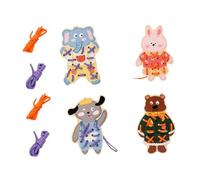 TTETTZ Jouet de Laçage En Bois, Art et Artisanat, Motricité Fine, éducation Précoce pour Enfants Filles Garçons, Cadeau D'anniversaire pour Enfant, Animaux