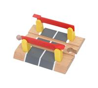 TTETTZ Jouet En Bois Accessoire de Train Train Ensemble de Construction Ferroviaire Jouet de Construction Créatif Accessoires Ferroviaires pour Les Enfants E, Traversée à Double