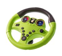 TTETTZ Jouet Volant Simulation Enfant Jouet Interactif Sons Musique Volant Rond Simulation Fonction Attache Siège Convient pour Déplacement Jeu Intérieur, Petite Base Verte