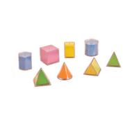 TTETTZ Jouets D'apprentissage de Solides Géométriques, Démonstration de Volume de Surface, Manipulateurs de Géométrie pour Garçons et Filles, Fournitures Sco, 8 Pièces