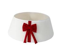 TTETTZ Jupe de Sapin de Noël Décorative Anneau Circulaire Cache-Pied Base Arbre Décoration Arbre Festif Protection Contre Animaux Domestiques Matière Résista, Blanc