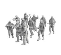TTETTZ Kit de 11 Figurines de Soldats allemands à l'échelle 1/72, dioramas de 2,4 cm, Miniatures pour passionnés de modélisme
