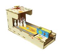 TTETTZ Kit de Bowling à Monter Soi-même, Jouet de Physique, Loisirs Créatifs, Assemblage Compact En Bois, Kit D'expériences Scientifiques, Maquette