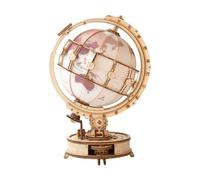 TTETTZ Kits de Modèles de Globe Du Monde, Puzzle En Bois 3D pour Adultes et Adolescents avec Lumière, Décoration de La Maison, Jouets, Puzzles,