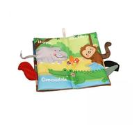 TTETTZ Lot de 2 Livres En Tissu pour L'éducation Précoce, Livre En Tissu Jungletail, Sons, Papier, Appareil BB, Jouet Sensoriel Interactif pour Bas de Noël,