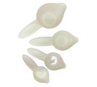 TTETTZ Lot de 4 Cuillères Doseuses En Braille, Ustensiles de Cuisine Robustes et Accessibles, Outil D'apprentissage Pratique.