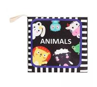 TTETTZ Lot de 4 Livres Amusants pour Bébé avec Bruit de Bruissement, Livre En Tissu pour Bébé, Jouet Préscolaire pour Bébé, Livre D'activités Froi