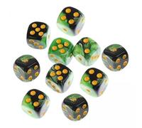TTETTZ Lot de 5 Dés à Opaques pour Fête, RPG, Enseignement Des Mathématiques, Vert