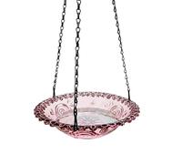 TTETTZ Mangeoire à Oiseaux Décorative Bain pour Oiseaux Deux Niveaux Simple à Installer Mobilité Pratique Convient Balcon Jardin Terrasse Patio, Violet, Violet, Simple Couche