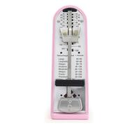TTETTZ Métronome Mécanique Instrument de Musique Accessoire Classique Système de Battement Audible Mini Boîtier Métal Pendule pour Exercices Rythmiques Cours Musique Étudiants , Rose