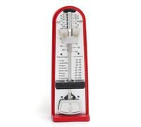 TTETTZ Métronome Mécanique Instrument de Musique Accessoire Classique Système de Battement Audible Mini Boîtier Métal Pendule pour Exercices Rythmiques Cours Musique Étudiants , Rouge