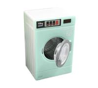 TTETTZ Mini Lave-Linge Miniature Jouet Machine à Laver Tambour Appareil Électroménager Éducatif Jeu d'Imitation Motricité Fine Adapté aux Scènes Miniatures, Bleu Cyan