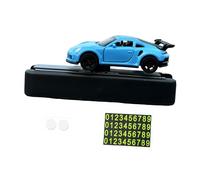 TTETTZ Mini Modèle de Voiture 1/64, Décoration Centrale avec Plaque D'immatriculation de Stationnement, Ornement Dynamique Décoratif, Accessoires D'i, Bleu