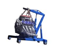 TTETTZ Modèle de Grue Moteur Miniature Accessoire Atelier Garage Voiture Réalisme Artisanat Détail Convient pour Exposition Automobile Bureau Collection, A01 Blue W Engine