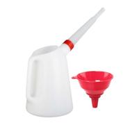 TTETTZ Pichet D'Huile Récipient Gradué Verseuse pour Moteur Cruche de Vidange avec Bouchon Anti Poussière et Bec Allongé Approprié pour Les Ateliers, 2 L