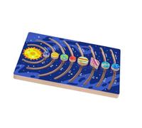 TTETTZ Planche du Système Solaire, Puzzle Spatial, Planètes, Jouet éducatif, Jeu Cognitif en Bois 3D, Puzzle du Système Solaire pour Enfants