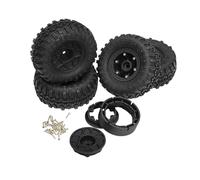 TTETTZ Pneus pour RC 1/18, Roues Décalées, Pièces de Rechange et Entretien, Roues de Simulation pour Modèles de Voitures D'escalade 4x4, Noir