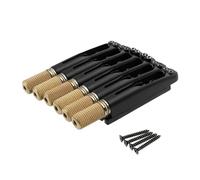 TTETTZ Pont de Corde pour Guitare Électrique Chevalet String-through Support de Cordes Précis Montage Alliage Zinc et Laiton Adapté aux Constructeurs d'Instruments Atelier, Black