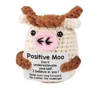 TTETTZ Poupée en Tricot Vache Amusante, Pendentif, Mini Poupée Unique, Décoration de Fête, Mignonne, Nouveauté, Peluche, Douce, Cadeaux pour Enfants