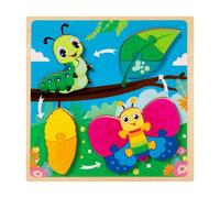 TTETTZ Puzzle en Bois Éducatif Jouet d'apprentissage Préscolaire Plateau de Jeu Interactif sur Le Thème du Cycle de La Vie Adapté pour L'École et, Papillon de Nuit