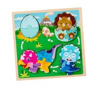 TTETTZ Puzzle en Bois Éducatif Jouet d'apprentissage Préscolaire Plateau de Jeu Interactif sur Le Thème du Cycle de La Vie Adapté pour L'École et, Dinosaure