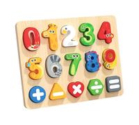 TTETTZ Puzzle en Bois Jeu Préscolaire Tableau D'Association Planche d'apprentissage et Jouet pour Reconnaître Les Lettres ABC Adapté pour L'Éducatio, Nombre
