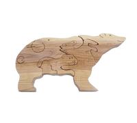 TTETTZ Puzzle Ours en Bois, Artisanat Mignon, Souvenir, Cadeau d'anniversaire pour Les Vacances, Papas et Mamans