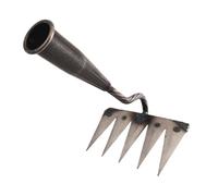 TTETTZ Râteau de Désherbage, Outil de Desherbage, Rateau Jardin, Desherbeur Manuel, Désherbeurs Manuels, Râteau et Charrue en Acier Au Manganèse, pour Désherber, Ameublir, Semence, 5 Dents