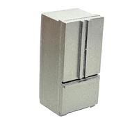 TTETTZ Réfrigérateur Miniature pour Maison de Poupée avec Structure Détaillée Mobilier de Cuisine en Résine Jouet d'Apprentissage Simulation Appareil, Trois Portes