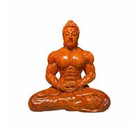 TTETTZ Statue Bouddha Mus igurine Sculpture Décoration Bois Sculpté Expression Force et Calme Surface Douce Convient aux Bureaux Bibliothèques Tableau de, 8-7-4cm, Rosewood