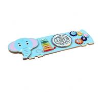 TTETTZ Tableau d'apprentissage pour Enfants Table d'Activités Planche Motricité Murale en Bois Jouet Educatif Fonction Interactive Convient pour Jeux, Éléphant 4.5KG