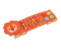 TTETTZ Tableau d'apprentissage pour Enfants Table d'Activités Planche Motricité Murale en Bois Jouet Educatif Fonction Interactive Convient pour Jeux, Lion 4.5KG