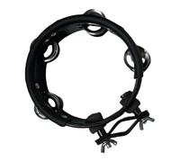 TTETTZ Tambourin à Percussion à Main, Compact, Pratique, pour Danse, Fête, Mariage, Portable, pour Batterie, Support de Cymbale, Noir
