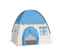 TTETTZ Tipi pour Enfants, Aire de Jeux, Maison d'aventure avec fenêtres pour Tout-Petits, Bleu