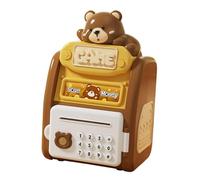 TTETTZ Tirelire électrique ATM, Tirelire pour Enfants, Boîte D'économie D'argent pour Enfants, Ours