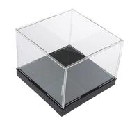 TTETTZ Vitrine de Rangement En Acrylique Transparent et Polyvalent, Cube de Rangement à Poser sur Un Comptoir, pour Cosmétiques et Figurines Miniatures, Hauteur du fond : 10 cm, Base 25cm x 10cm