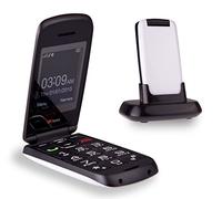 TTfone Star- Téléphone Mobile à Clapet et à Grosses Touches Facile à Utiliser Sans Carte SIM (Blanc)