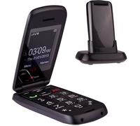 TTfone Star- Telephone Mobile a Clapet et a Grosses Touches Facile a Utiliser Sans Carte SIM (Gris)